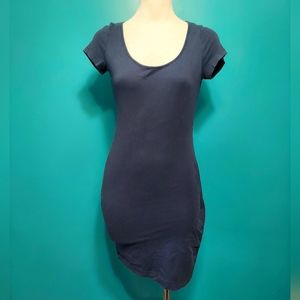 H&M Basic Blue Short Sleeve T-Shirt Dress Small
